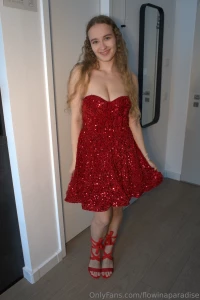 Me in a red dress