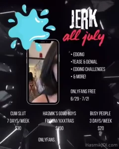 Jerk all july get ready to stroke it a lot daily task text prompts in part 1