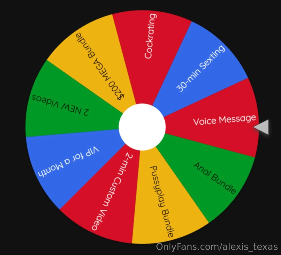 Let ms texas spoil that cock for the week spin my new wheel 25 per 