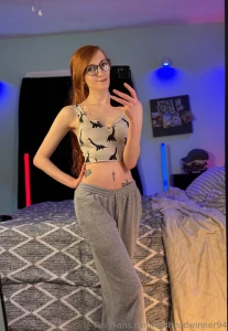 Just a cute redhead wearing a dinosaur crop top is that enough to get