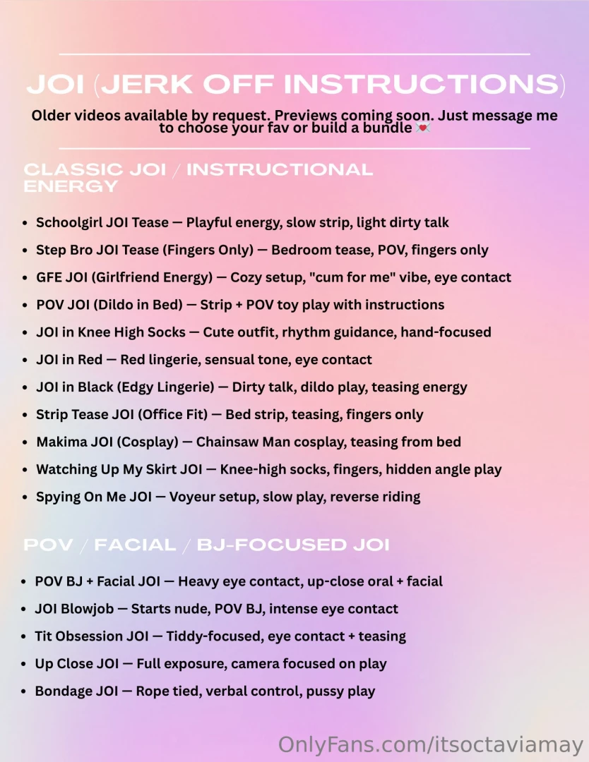 Hii i m working on making my list of videos this is all i have so far 