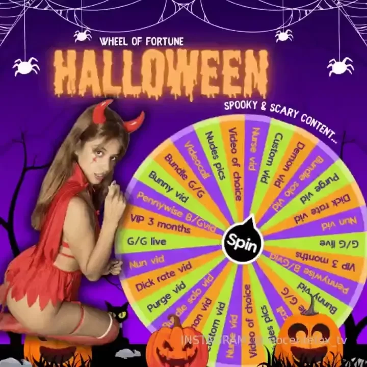 Welcome to my spooky wheel this halloween want to give you the chance 