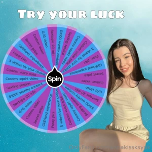 My exclusive spin the wheel i ve never offered prizes like these