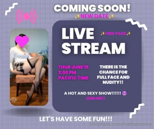 Live show coming let s try this again shall we join me here on my free