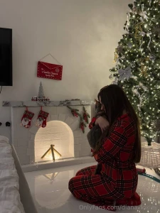 Terry keeps trying to rip off the christmas sock and find out what