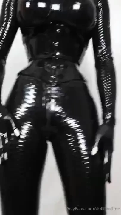 Double masking with rubberdoll into kigurumi and a ribbed bodysuit 