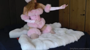 My new perfect pink fur lingerie set part 5