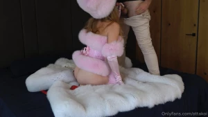 My new perfect pink fur lingerie set part 4