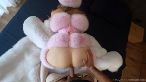 My new perfect pink fur lingerie set part 1