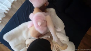 My new perfect pink fur lingerie set part 8