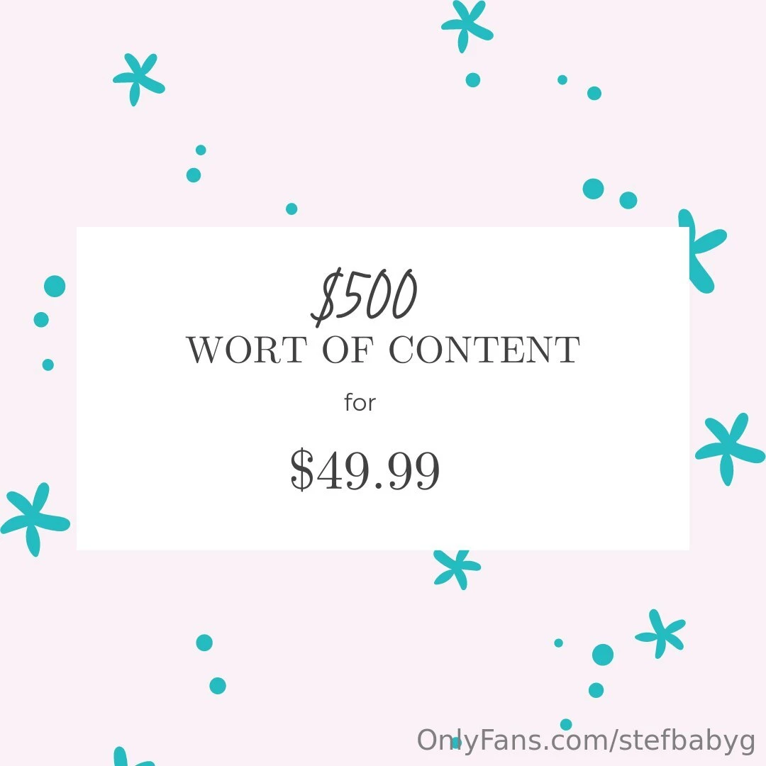 - 500 worth of content to the first fan who buys 