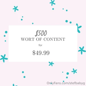 - 500 worth of content to the first fan who buys