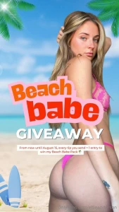 Beach babe giveaway june s heating up and so am i let s play i m doing