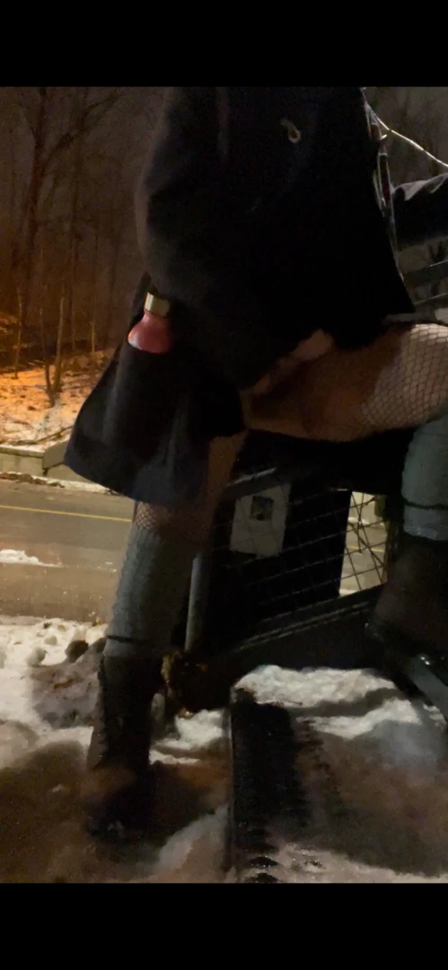 Outdoor adventure pack u watch me strip and slut around in the snow 