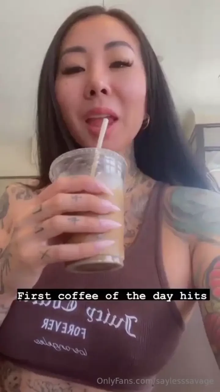 Which one are you going to drink coffee or me 