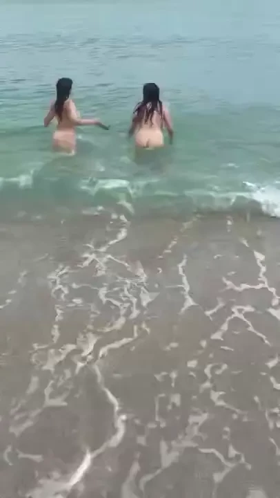 Having your own private beach just means more fun with your bestie 