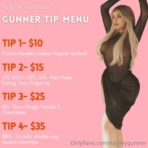 Gunner tip menu tip and tell me your choice i can t wait to show you