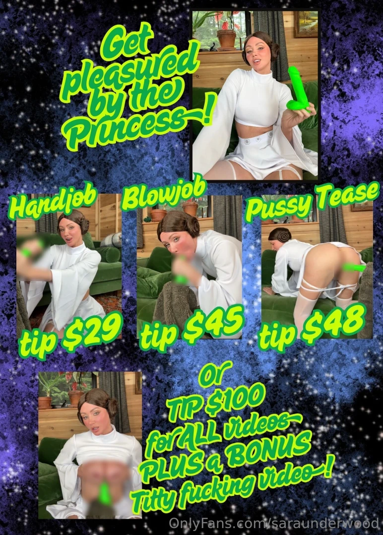 Get your lightsaber ready the princess is ready to pleasure you i ve 