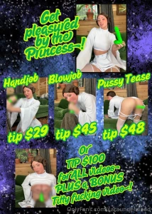 Get your lightsaber ready the princess is ready to pleasure you i ve