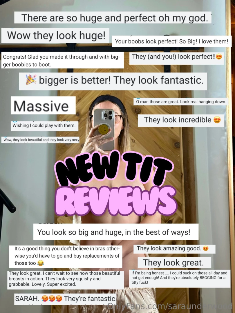 The response to my new bigger tits has been sooo overwhelming omg y 