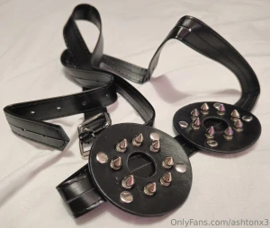 My new nipple boob spikes 2 of them have holes for nipple clamps part 1