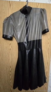 My new latex dress unlock to hear some latex asmr