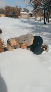 Trying to enjoy the snow and cold while it lasts
