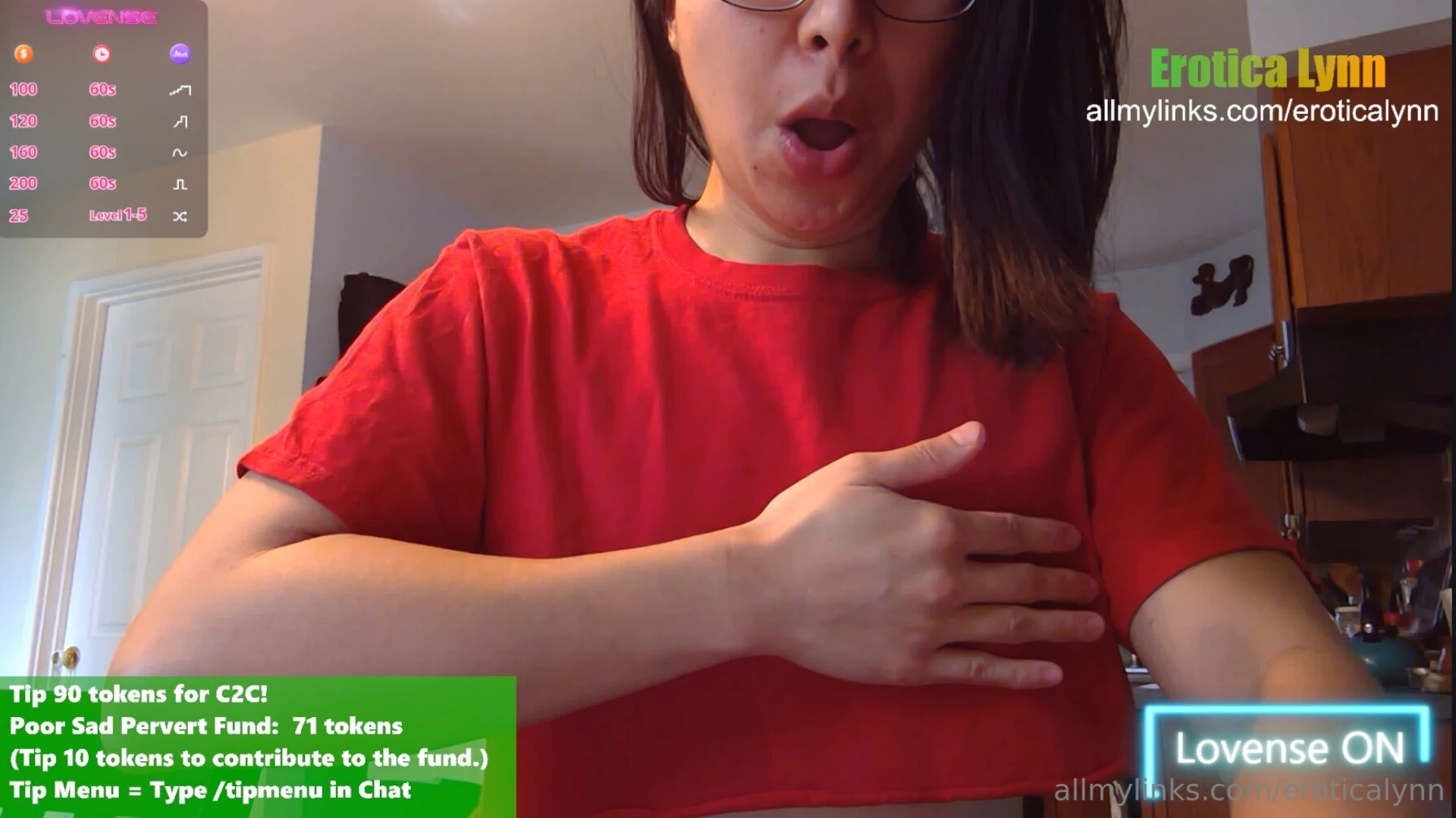 Find out if you can see my nips through this shirt on my live cam via 