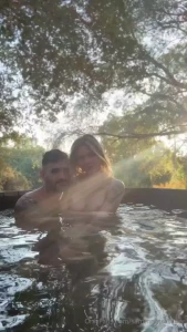 Did you see me swallow while we were in the hot tub you better check