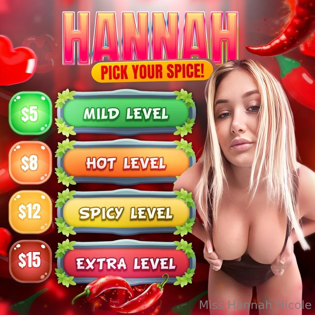 Hannah s spice game think you can handle the heat tip to pick your 