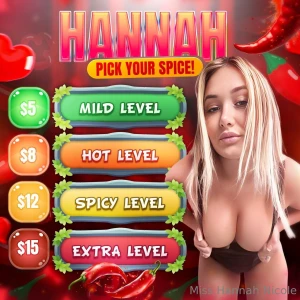 Hannah s spice game think you can handle the heat tip to pick your