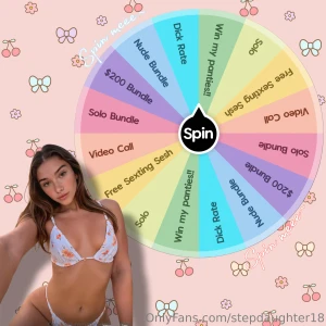 Spin to win wanna test ur luck 15 - 1 spin 25 - 2 spins 35 - 3 spins