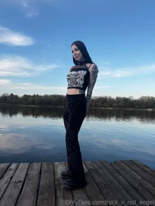 Evening stroll under the twinkling lights quiet cool air and just me a