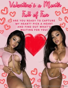 February the month of loveeee let s play a game pick an amount of