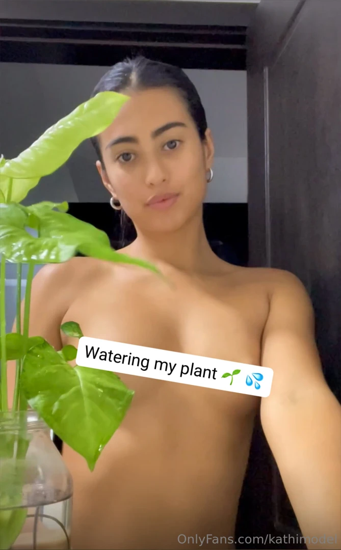 Watering my plant 