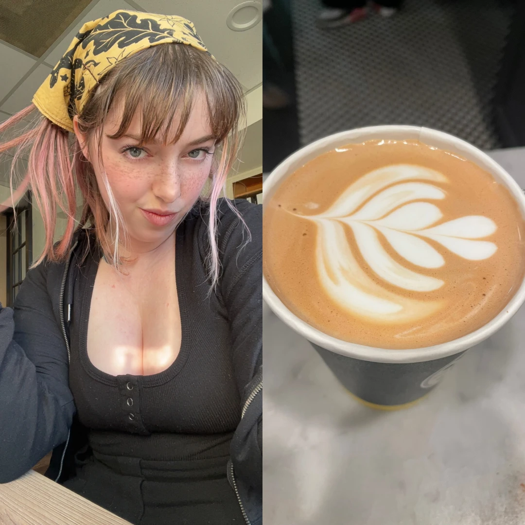 Sipping coffee and scrolling dms who s making me wet today 