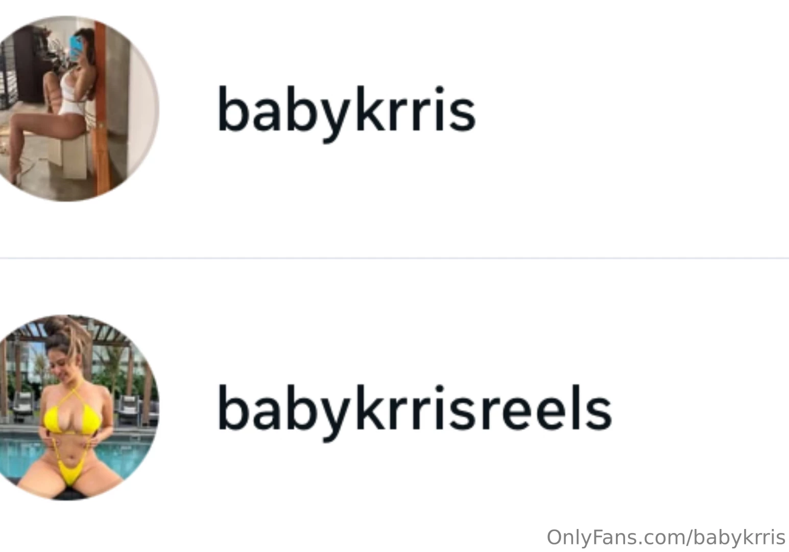 Add my first and second instagram babykrris amp babykrrisreels posting 