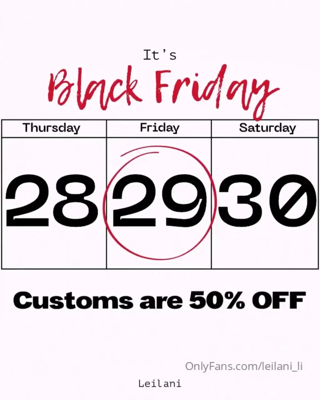 It s black friday - so i am extending the 50 off offer ask me for 