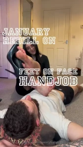 Feet on face handjob and high heels tease january rebill on video