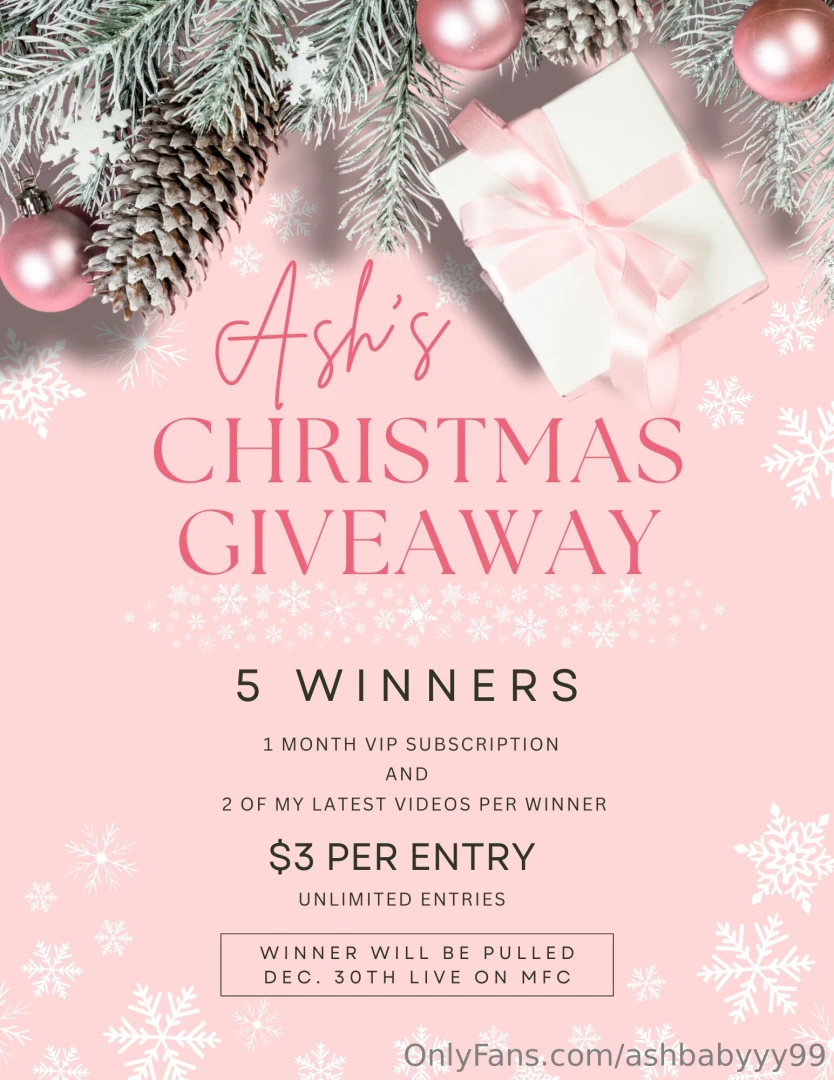 Giveaway 3 per entry pulling 5 winners enter for your chance to win 1 