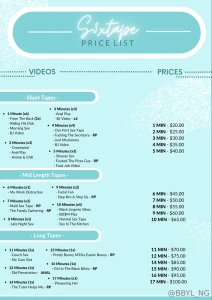 - menu sex tape collab amp bundle list - here s my lists if there s