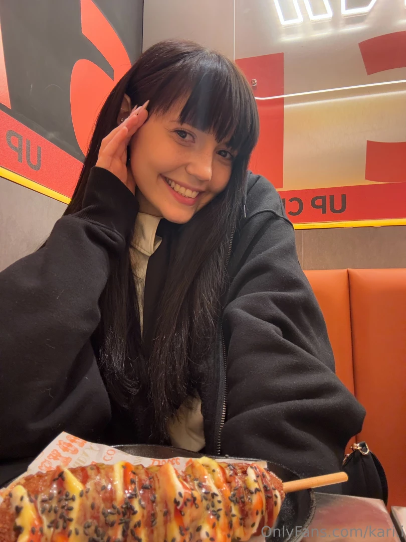 A lovely smile and an appetizing treat would you like to join me 