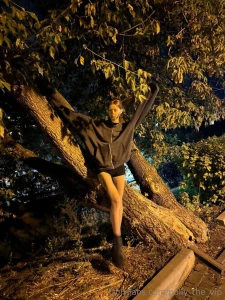 Walked around the night city and yes i really love climbing trees and