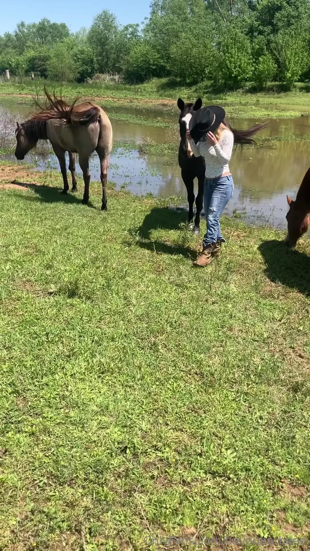 Feeding the ducks if the horse dont eat it all first part 1 