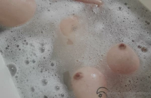 Much needed bath time after being out in the sun just need a bath