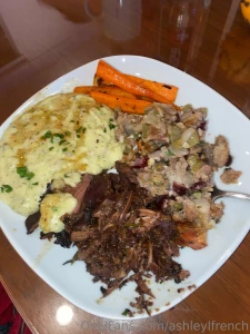 I got to have another thanksgiving with aliceoncam and michael cooked part 2