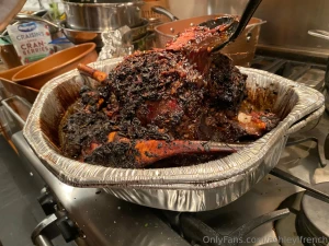 I got to have another thanksgiving with aliceoncam and michael cooked part 1