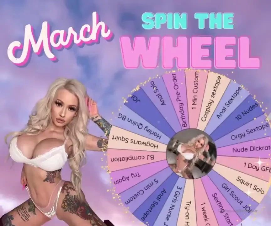Tip 10 69 and spin my wheel for some hot content babe 