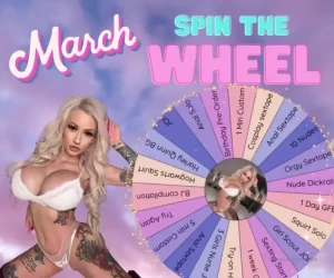 Tip 10 69 and spin my wheel for some hot content babe