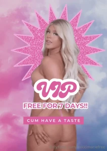 Whats the hold up vip is free for 7 days cum play with meeeee